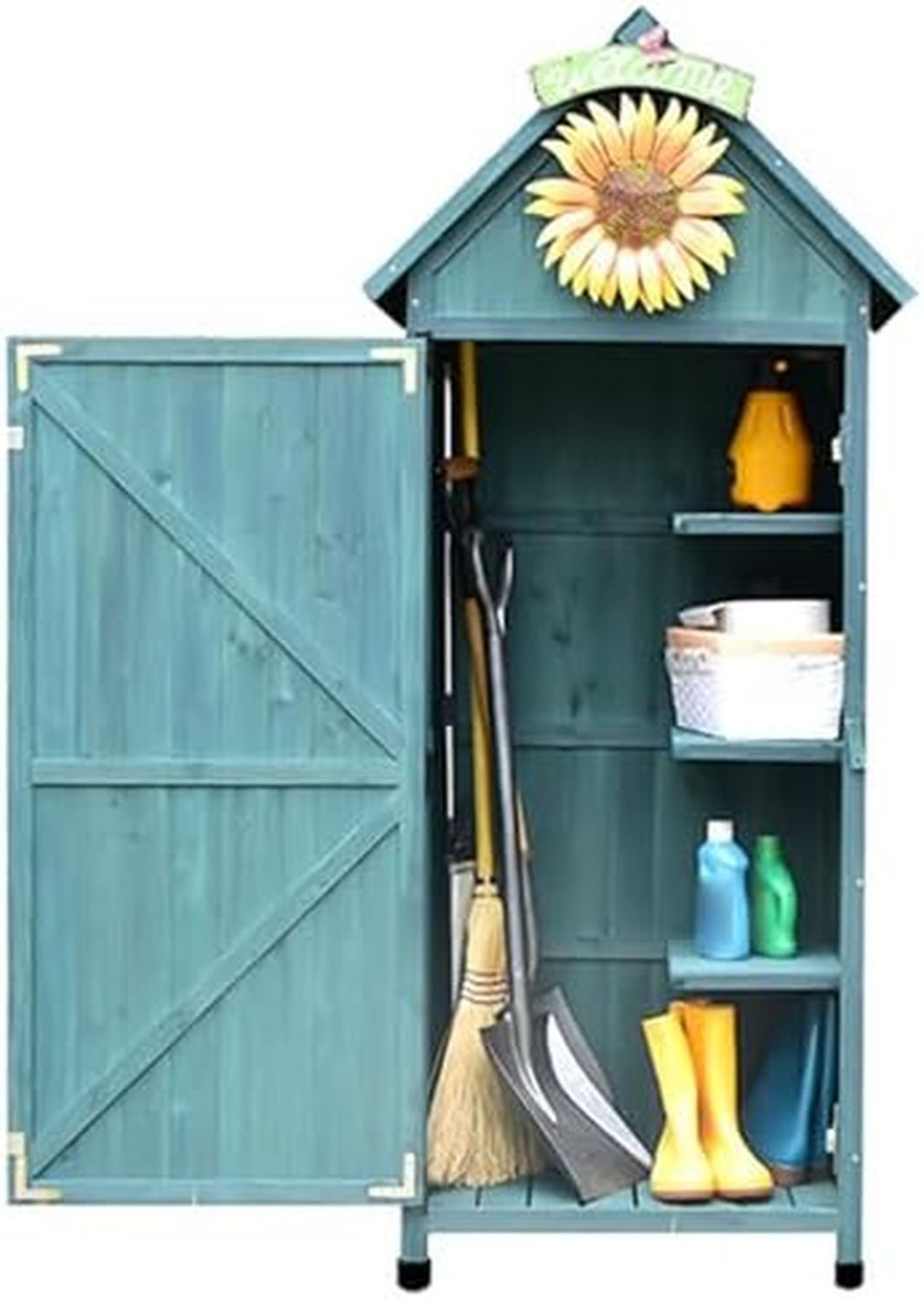 Armadietto Banco Da Giardinaggio In Con Ripiani A 4 Livelli Casetta Porta Attrezzi Legno Per Esterni Casetta Porta Attrezzi Resistente Alle Intemperie Organizer Per Giardino Casetta Da Giardino