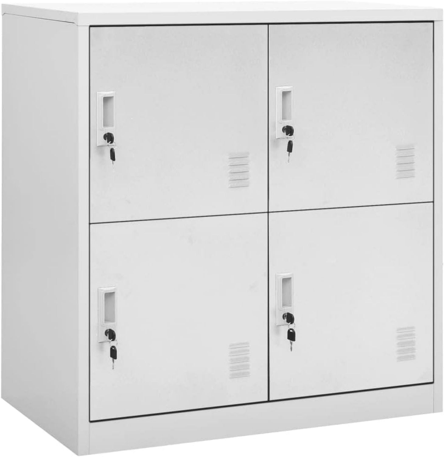 Armadietto vidaXL in Acciaio con Chiave Chiaro 5 cm 90 x 45 x 92 Grigio