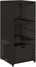 vidaXL Tuinkast 50x55x115 cm poly rattan zwart