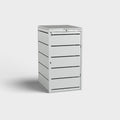 Mobile HOMCOM Microonde con Ruote Armadietto a 2 Ante Credenza Cucina con Cassetto Piano 59 x 40 x 92cm Bianco per Elettrodomestici Ripiano Estraibile e Ripiano Aperto Carrello Cucina per Soggiorno