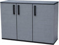 Armadio Art Plast basso portaoggetti con 3 ante e 1 ripiano massimo 20 kg interno ed esterno mobile antracite